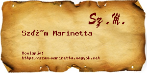Szám Marinetta névjegykártya